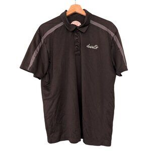 DairiO Employee Uniform Black Polo Shirt Mens Size L Polyester Blend